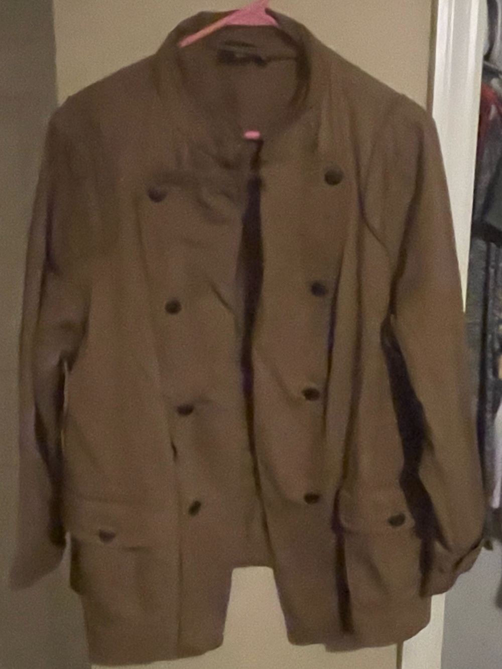a.n.a Men's Double-Breasted Pea Coat in Brown